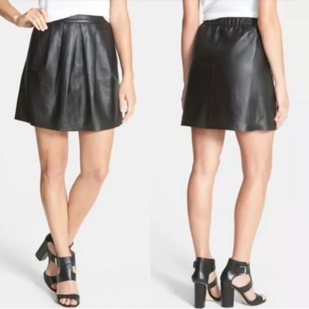 The Fisher Project lambs skin leather skirt. Size medium